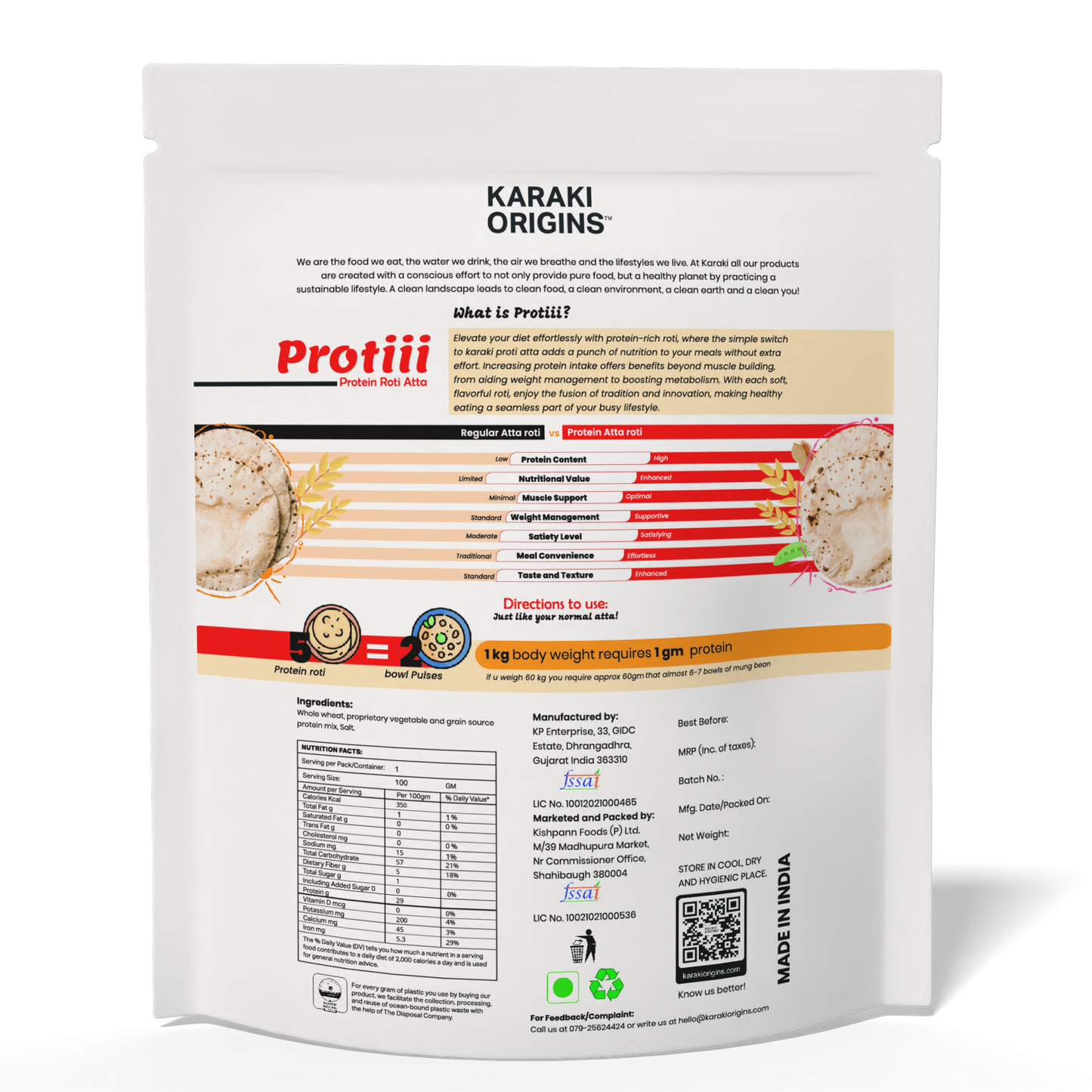 Karaki DIY Protiii - Protein Roti Atta