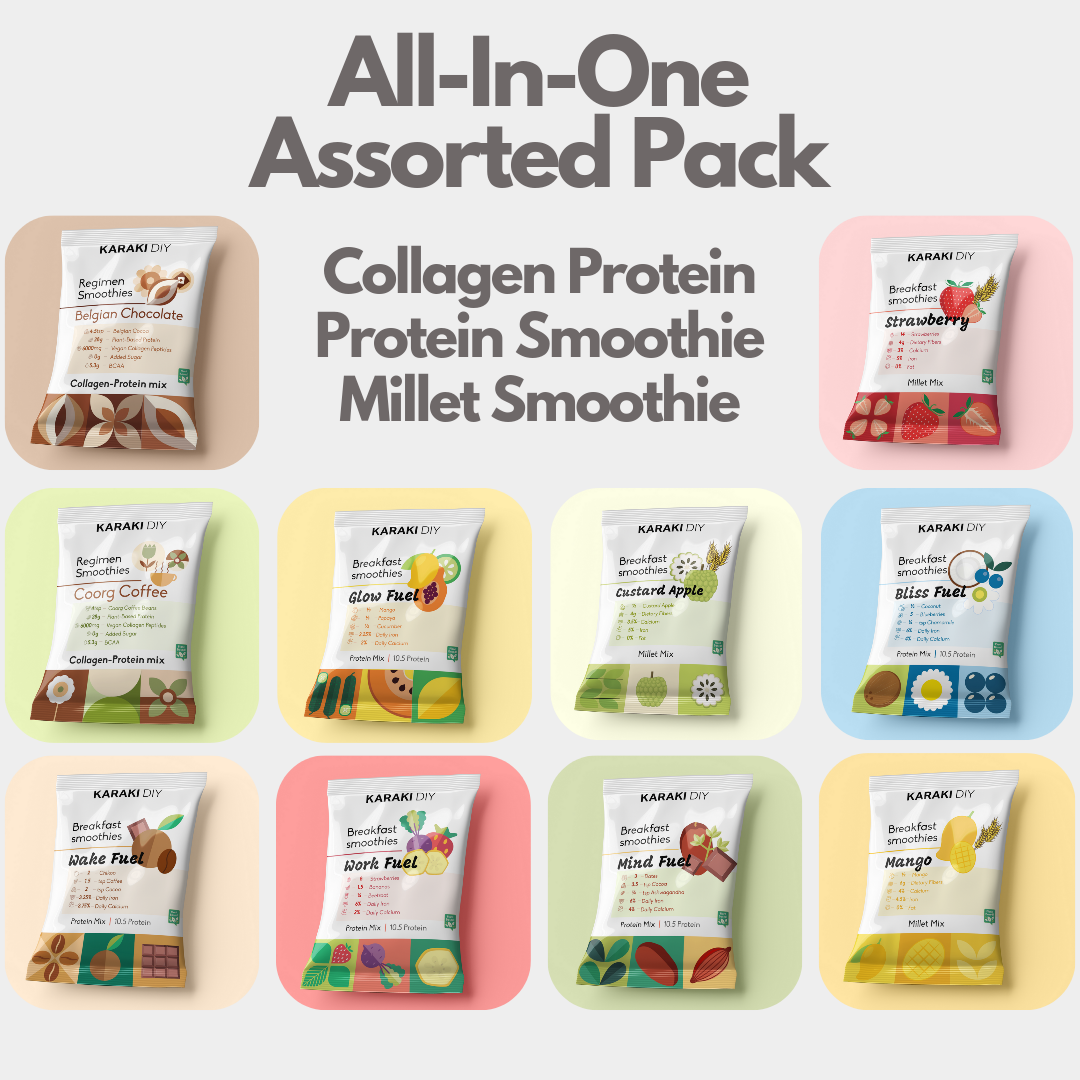 Assorted Box - All-In-One - Collagen Protein + Protein Smoothie + Millet Smoothie