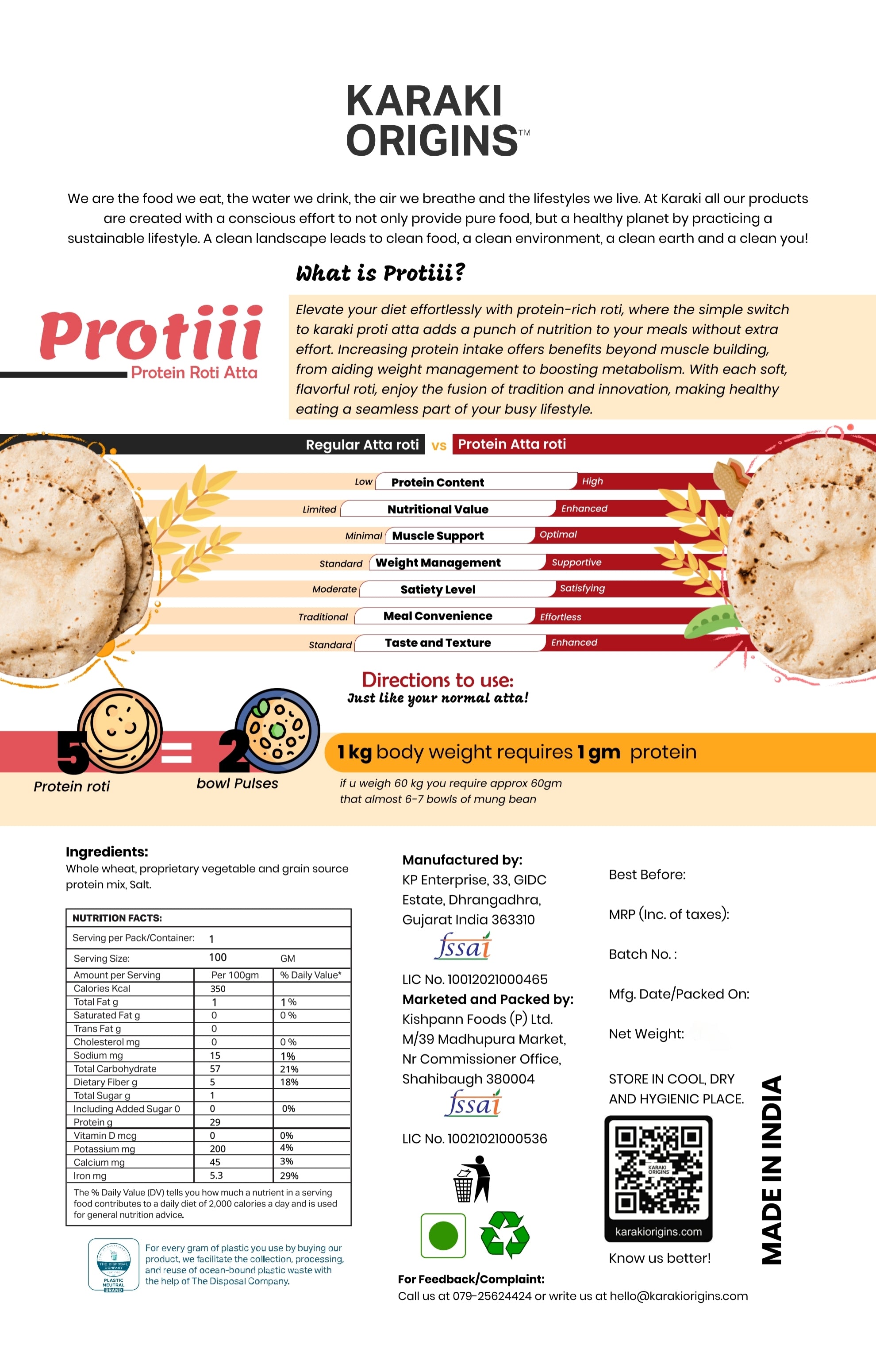 Protiii : Protein Roti Atta