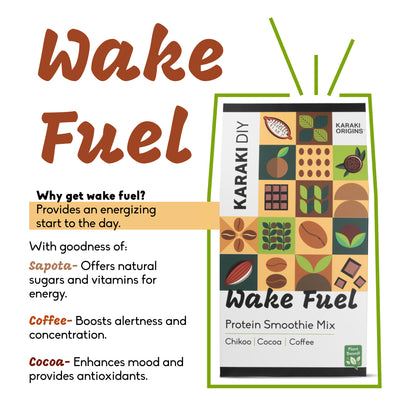 Breakfast Protein Smoothie Mix - Wake Fuel (Coffee | Cocoa | Chikoo)