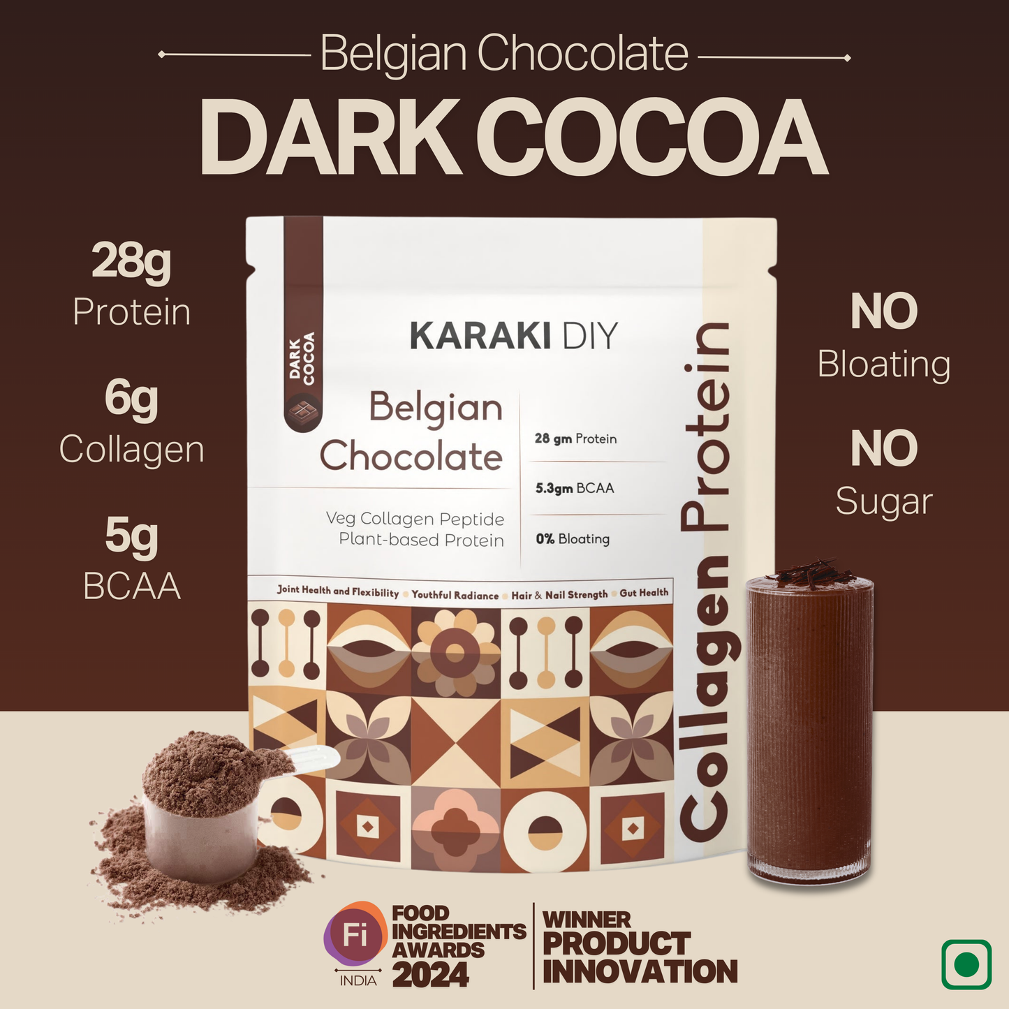Collagen Protein Isolate - Belgian Chocolate - Dark Cocoa