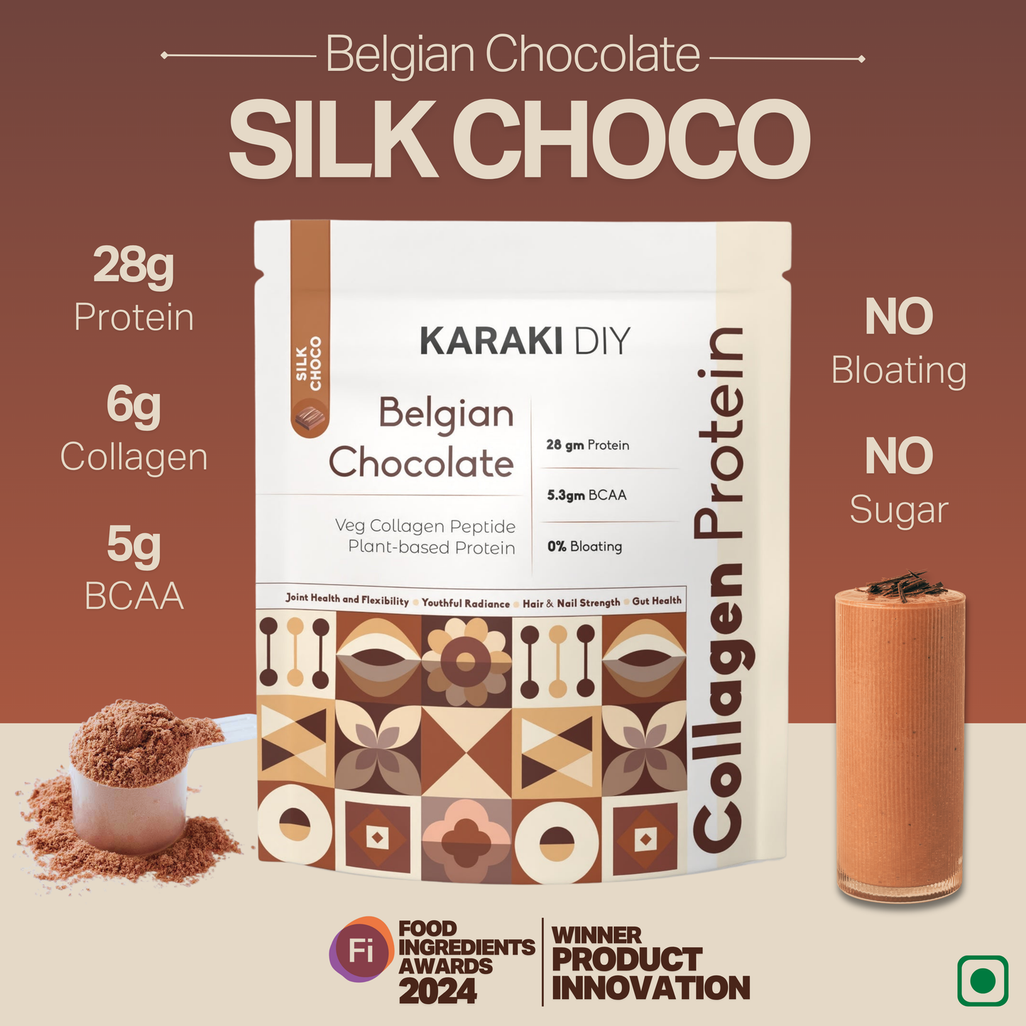 Collagen Protein Isolate - Belgian Chocolate - Silk Choco