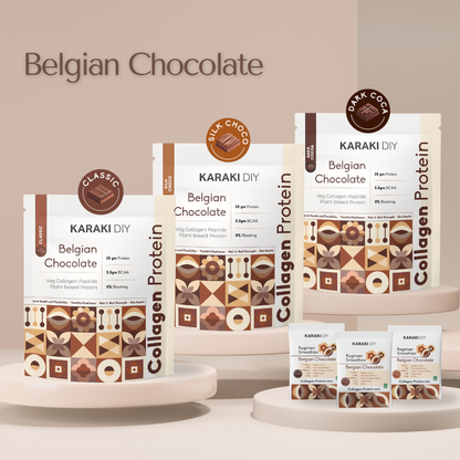 Collagen Protein: Belgian Chocolate (Classic, Dark Cocoa, Silk Choco) + 9 Sachets